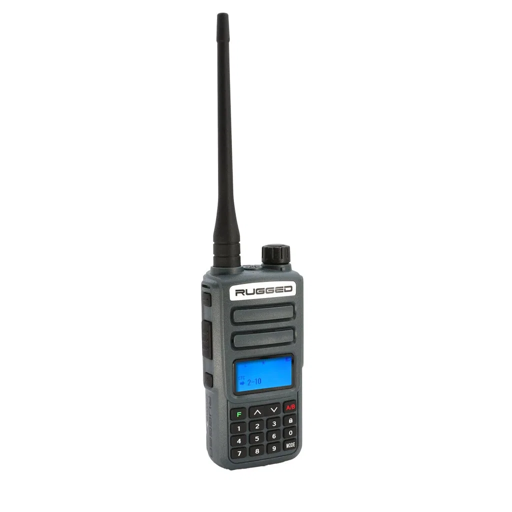 GMR2-PLUS – RUGGED RADIO GMRS Radio, Handheld With Antenna With 22 Memory Channels/ 8 Repeater Channels/ 155 Privacy ...